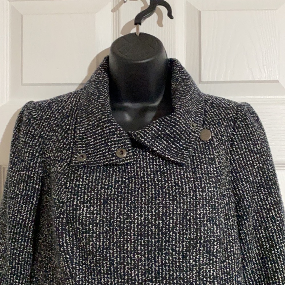 Forenza Moto Zip Black & White Tweed Jacket Sz S - Picture 10 of 13